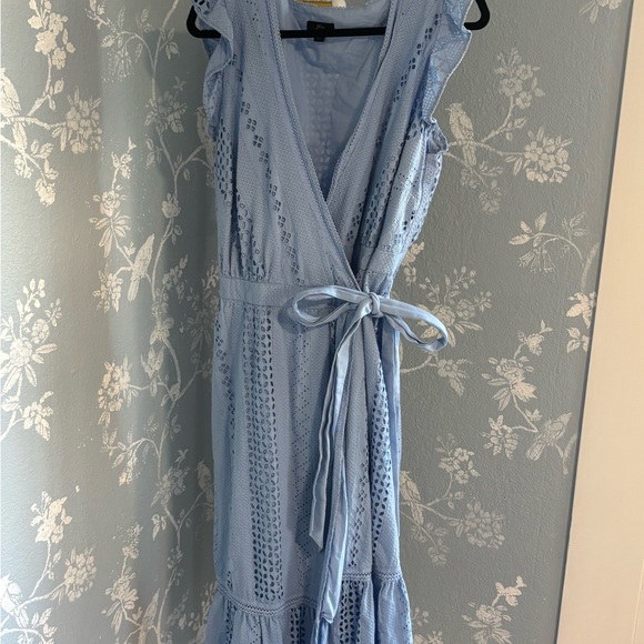 J. Crew Light Blue Lace Midi Dress - Picture 4 of 6